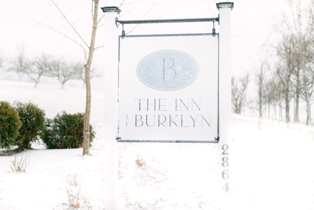  the Inn at Burklyn sign, vermont wedding venues 